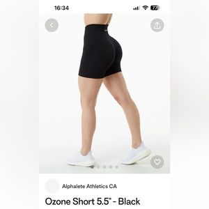 Alphalete atlethics gym short, never worn (new), size M, black